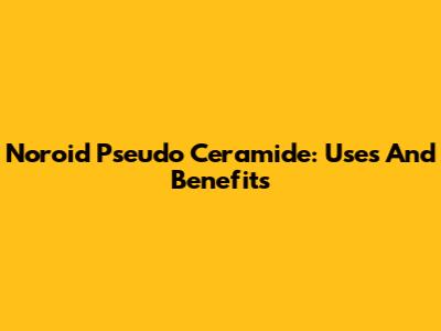 Noroid Pseudo Ceramide: Uses And Benefits