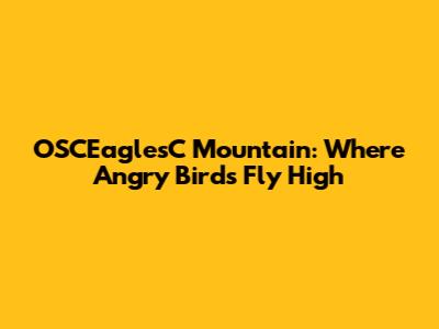 OSCEaglesC Mountain: Where Angry Birds Fly High