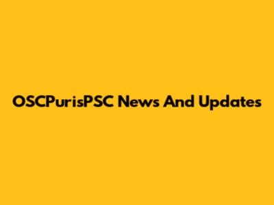 OSCPurisPSC News And Updates