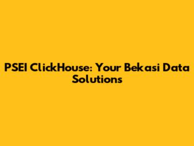 PSEI ClickHouse: Your Bekasi Data Solutions