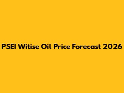 PSEI Witise Oil Price Forecast 2026