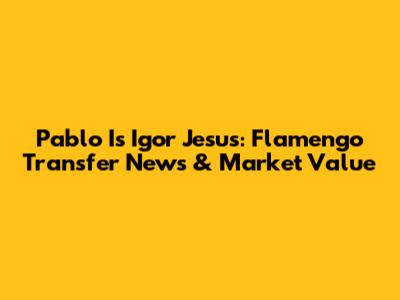 Pablo Is Igor Jesus: Flamengo Transfer News & Market Value