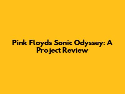 Pink Floyd's Sonic Odyssey: A Project Review