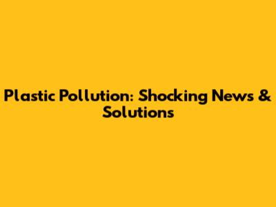 Plastic Pollution: Shocking News & Solutions