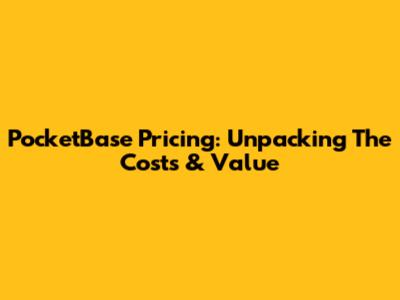 PocketBase Pricing: Unpacking The Costs & Value