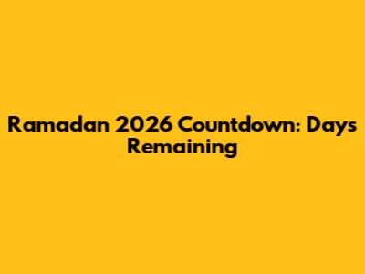 Ramadan 2026 Countdown: Days Remaining
