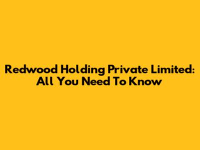 Redwood Holding Private Limited: All You Need To Know