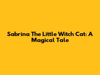 Sabrina The Little Witch Cat: A Magical Tale