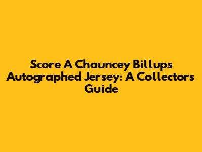 Score A Chauncey Billups Autographed Jersey: A Collector's Guide