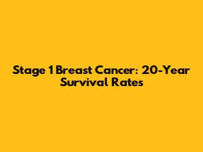 Stage 1 Breast Cancer: 20-Year Survival Rates