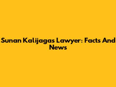 Sunan Kalijaga's Lawyer: Facts And News