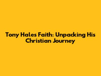 Tony Hale's Faith: Unpacking His Christian Journey