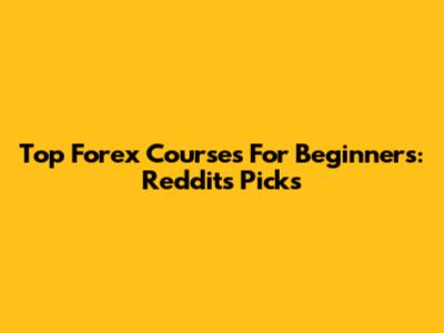 Top Forex Courses For Beginners: Reddit's Picks