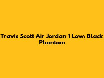 Travis Scott Air Jordan 1 Low: Black Phantom