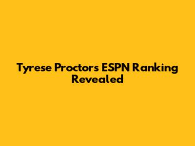 Tyrese Proctor's ESPN Ranking Revealed