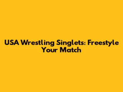 USA Wrestling Singlets: Freestyle Your Match