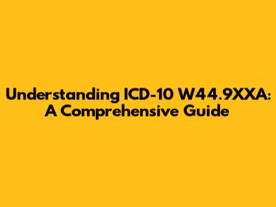 Understanding ICD-10 W44.9XXA: A Comprehensive Guide