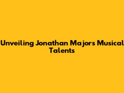 Unveiling Jonathan Majors' Musical Talents