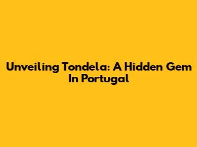 Unveiling Tondela: A Hidden Gem In Portugal