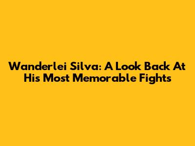 Wanderlei Silva: A Look Back At His Most Memorable Fights