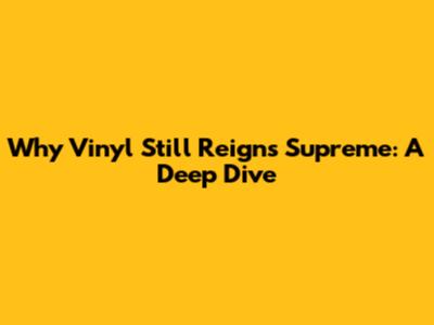 Why Vinyl Still Reigns Supreme: A Deep Dive