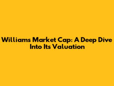 Williams Market Cap: A Deep Dive Into Its Valuation