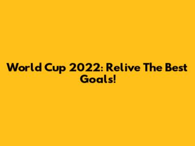 World Cup 2022: Relive The Best Goals!