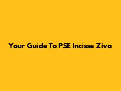 Your Guide To PSE Incisse Ziva
